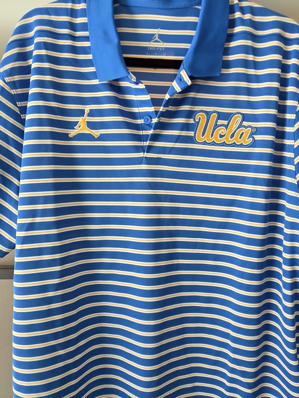 UCLA Jordan Blue & White Striped Polo